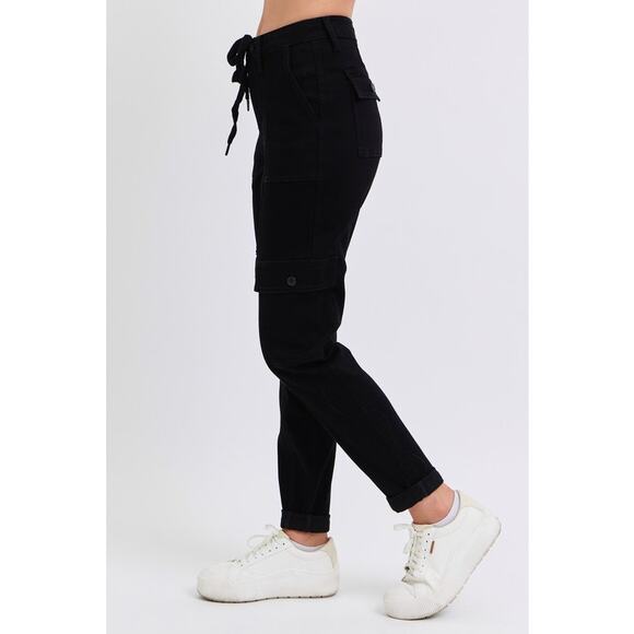 Judy Blue High Waist Cargo Cuffed Jogger Jeans - JB88901BK - Size 18W - Picture 3 of 8